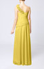 Plain Sheath One Shoulder Sleeveless Floor Length Flower Evening Dresses