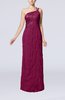 Glamorous Column One Shoulder Chiffon Beaded Evening Dresses