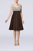 Modest Thick Straps Sleeveless Chiffon Beaded Cocktail Dresses