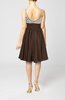 Modest Thick Straps Sleeveless Chiffon Beaded Cocktail Dresses