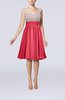 Modest Thick Straps Sleeveless Chiffon Beaded Cocktail Dresses
