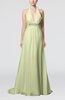 Sexy Church Empire Halter Sleeveless Buttons Sequin Bridal Gowns
