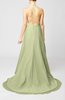 Sexy Church Empire Halter Sleeveless Buttons Sequin Bridal Gowns