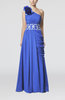 Fairytale Column One Shoulder Sleeveless Zip up Prom Dresses