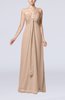 Plain Empire Zipper Chiffon Floor Length Ruching Bridesmaid Dresses