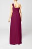 Plain Empire Zipper Chiffon Floor Length Ruching Bridesmaid Dresses