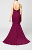 Sexy Mermaid V-neck Sleeveless Court Train Evening Dresses
