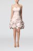 Cute Hall A-line Sleeveless Taffeta Short Pick up Bridal Gowns
