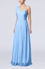 Romantic Asymmetric Neckline Sleeveless Chiffon Ruching Prom Dresses