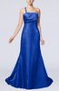 Elegant A-line Backless Taffeta Paillette Evening Dresses