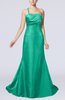 Elegant A-line Backless Taffeta Paillette Evening Dresses