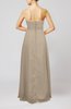 Plain Sleeveless Zip up Chiffon Floor Length Flower Evening Dresses