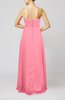 Plain Sleeveless Zip up Chiffon Floor Length Flower Evening Dresses