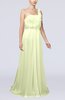 Elegant Garden Empire One Shoulder Lace up Chiffon Flower Bridal Gowns