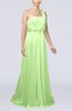 Elegant Garden Empire One Shoulder Lace up Chiffon Flower Bridal Gowns