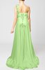 Elegant Garden Empire One Shoulder Lace up Chiffon Flower Bridal Gowns