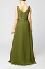Plain V-neck Sleeveless Zip up Chiffon Floor Length Wedding Guest Dresses