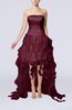 Modern Strapless Sleeveless Backless Organza Evening Dresses