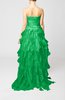 Modern Strapless Sleeveless Backless Organza Evening Dresses