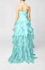 Modern Strapless Sleeveless Backless Organza Evening Dresses