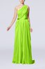 Elegant Sheath One Shoulder Zipper Chiffon Ribbon Wedding Guest Dresses