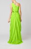 Elegant Sheath One Shoulder Zipper Chiffon Ribbon Wedding Guest Dresses