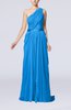 Elegant Sheath One Shoulder Zipper Chiffon Ribbon Wedding Guest Dresses