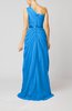Elegant Sheath One Shoulder Zipper Chiffon Ribbon Wedding Guest Dresses