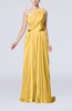 Elegant Sheath One Shoulder Zipper Chiffon Ribbon Wedding Guest Dresses