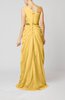 Elegant Sheath One Shoulder Zipper Chiffon Ribbon Wedding Guest Dresses