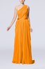 Elegant Sheath One Shoulder Zipper Chiffon Ribbon Wedding Guest Dresses