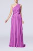 Elegant Sheath One Shoulder Zipper Chiffon Ribbon Wedding Guest Dresses
