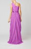 Elegant Sheath One Shoulder Zipper Chiffon Ribbon Wedding Guest Dresses