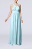 Simple V-neck Sleeveless Chiffon Floor Length Party Dresses