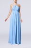 Simple V-neck Sleeveless Chiffon Floor Length Party Dresses