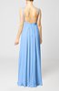 Simple V-neck Sleeveless Chiffon Floor Length Party Dresses