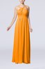 Simple V-neck Sleeveless Chiffon Floor Length Party Dresses