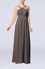 Simple V-neck Sleeveless Chiffon Floor Length Party Dresses