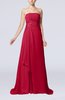 Elegant A-line Strapless Sleeveless Sweep Train Sequin Evening Dresses