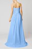 Elegant A-line Strapless Sleeveless Sweep Train Sequin Evening Dresses