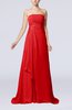 Elegant A-line Strapless Sleeveless Sweep Train Sequin Evening Dresses