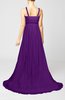 Elegant Garden Sheath V-neck Sleeveless Chiffon Court Train Bridal Gowns