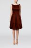 Plain A-line Sleeveless Knee Length Sash Bridesmaid Dresses