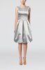 Plain A-line Sleeveless Knee Length Sash Bridesmaid Dresses