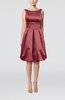 Plain A-line Sleeveless Knee Length Sash Bridesmaid Dresses