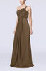 Simple One Shoulder Sleeveless Zipper Chiffon Pleated Mother of the Bride Dresses