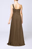 Simple One Shoulder Sleeveless Zipper Chiffon Pleated Mother of the Bride Dresses