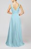 Plain A-line Backless Brush Train Flower Evening Dresses