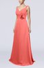 Plain A-line Backless Brush Train Flower Evening Dresses