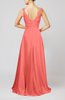 Plain A-line Backless Brush Train Flower Evening Dresses